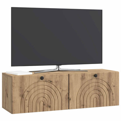 Wall-Mounted TV Cabinet 98 x 31 x 30 cm Artisan Oak