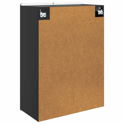 Wall-Mounted Cabinet Black 66 x 34.5 x 92 cm Engineered Wood