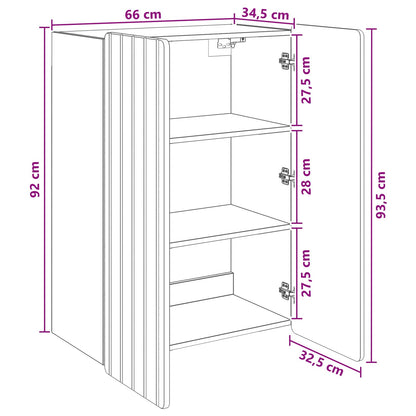 Wall-Mounted Cabinet Sonoma Oak 66 x 34.5 x 92 cm