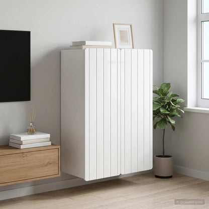 Wall-Mounted Cabinet High Gloss White 66 x 34.5 x 92 cm