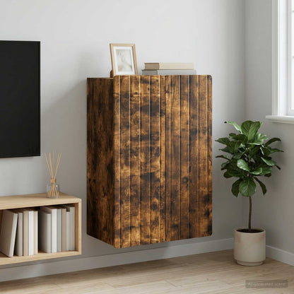 Wall-Mounted Cabinet Smoked Oak 66 x 34.5 x 92 cm