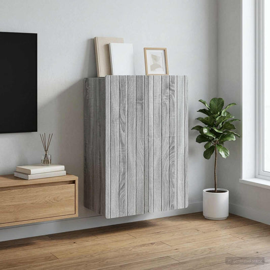 Wall-Mounted Cabinet Grey Sonoma 66 x 34.5 x 92 cm