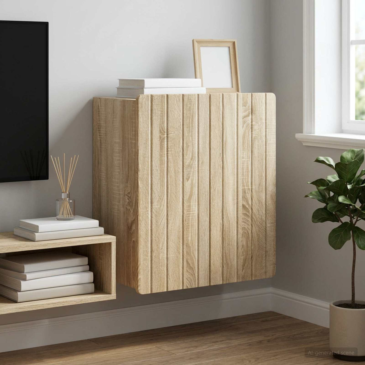 Wall-Mounted Cabinet Sonoma Oak 59 x 31 x 64 cm Engineered Wood