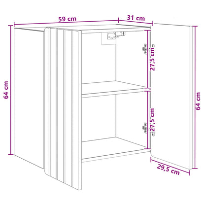 Wall-Mounted Cabinet Sonoma Oak 59 x 31 x 64 cm Engineered Wood