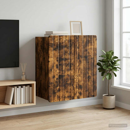 Wall-Mounted Cabinet Smoked Oak 59 x 31 x 64 cm Engineered Wood