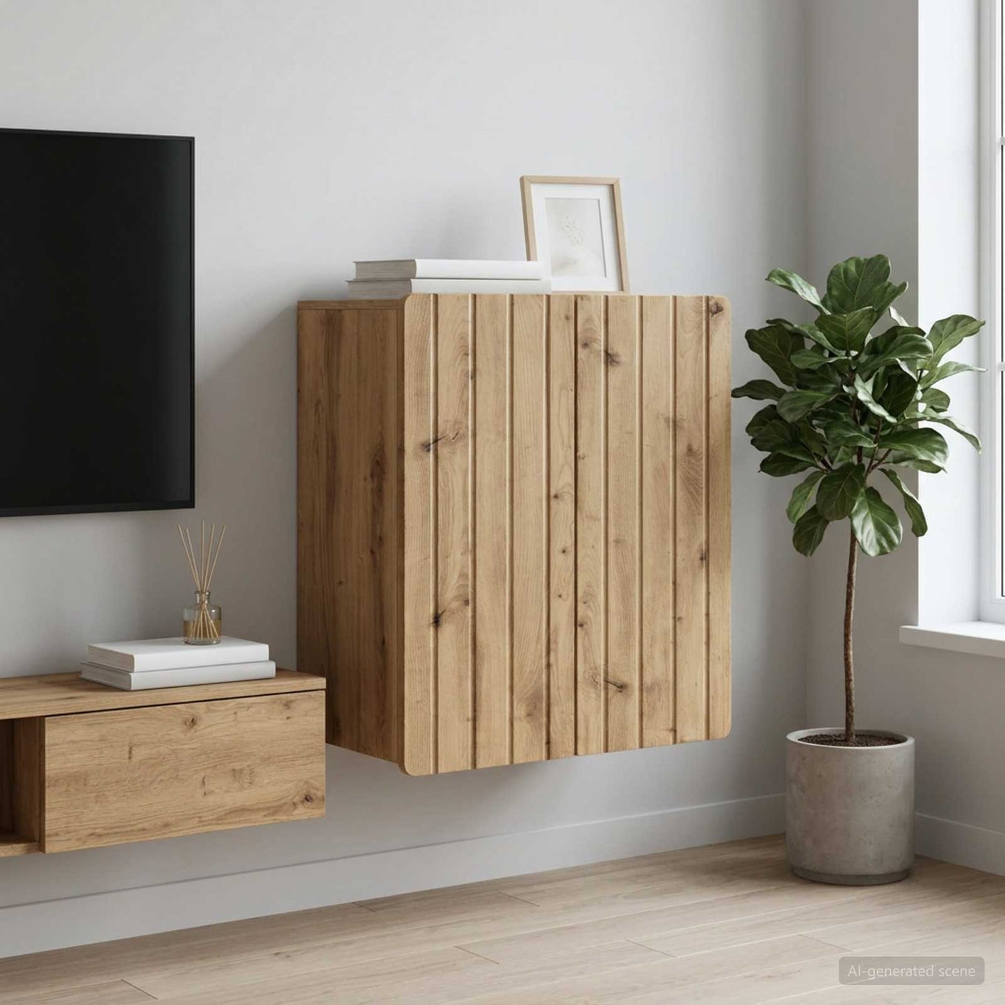 Wall-Mounted Cabinet 59 x 31 x 64 cm Engineered Wood