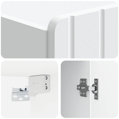 Wall-Mounted Cabinet White 33 x 34.5 x 94 cm Engineered Wood
