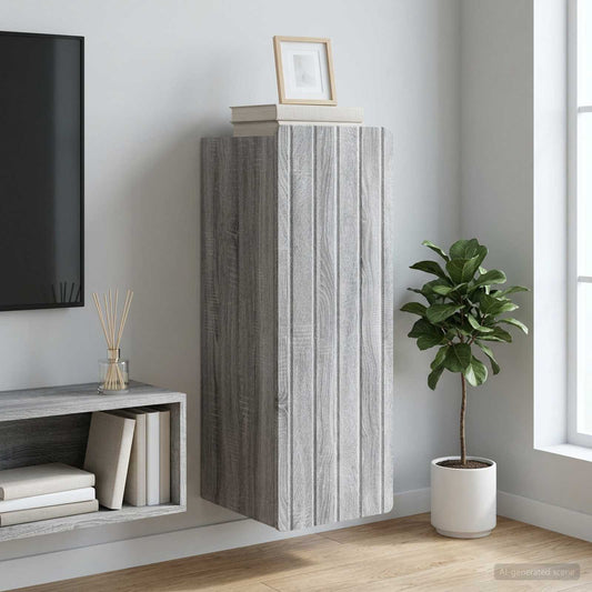 Wall-Mounted Cabinet Grey Sonoma 33 x 34.5 x 94 cm
