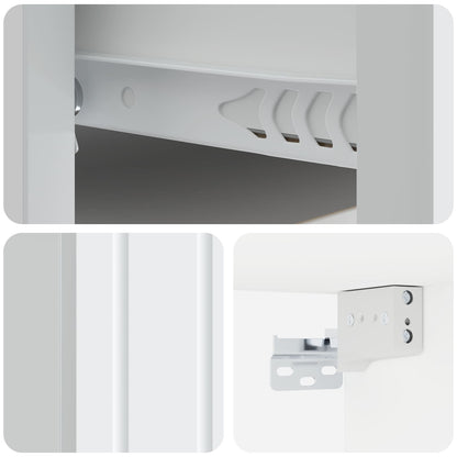 Wall-Mounted Bedside Cabinet 2 pcs White 33 x 34.5 x 24 cm