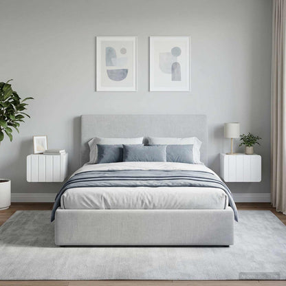 Wall-Mounted Bedside Cabinet 2 pcs White 33 x 34.5 x 24 cm