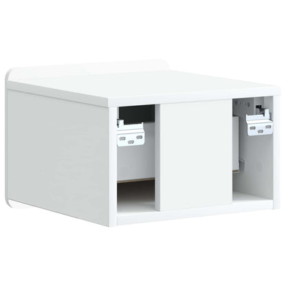 Wall-Mounted Bedside Cabinet 2 pcs White 33 x 34.5 x 24 cm