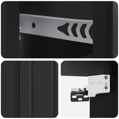 Wall-Mounted Bedside Cabinet Black 33 x 34.5 x 24 cm