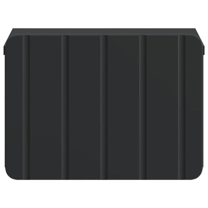 Wall-Mounted Bedside Cabinet Black 33 x 34.5 x 24 cm