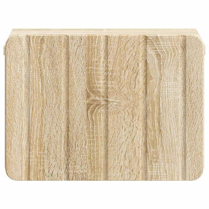 Wall-Mounted Bedside Cabinet Sonoma Oak 33 x 34.5 x 24 cm