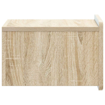 Wall-Mounted Bedside Cabinet 2 pcs Sonoma Oak 33 x 34.5 x 24 cm