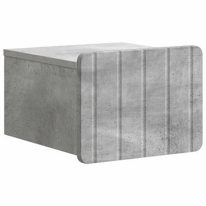 Wall-Mounted Bedside Cabinet Concrete Grey 33 x 34.5 x 24 cm