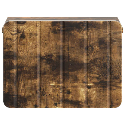 Wall-Mounted Bedside Cabinet Smoked Oak 33 x 34.5 x 24 cm