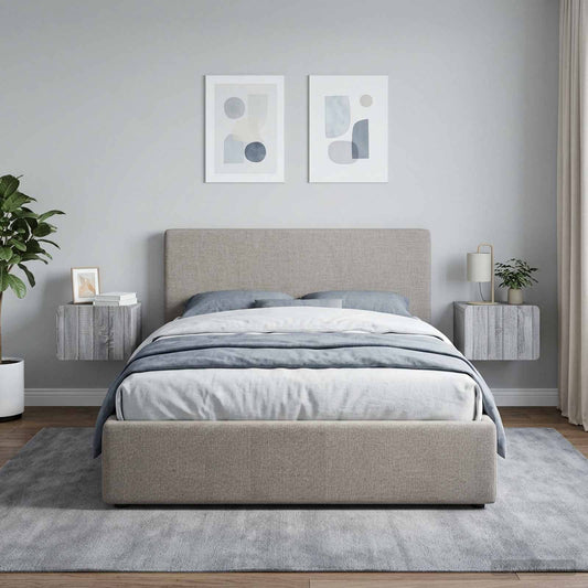 Wall-Mounted Bedside Cabinet 2 pcs Grey Sonoma