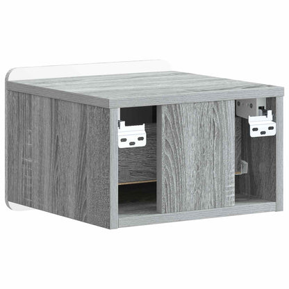 Wall-Mounted Bedside Cabinet 2 pcs Grey Sonoma Engineered Wood