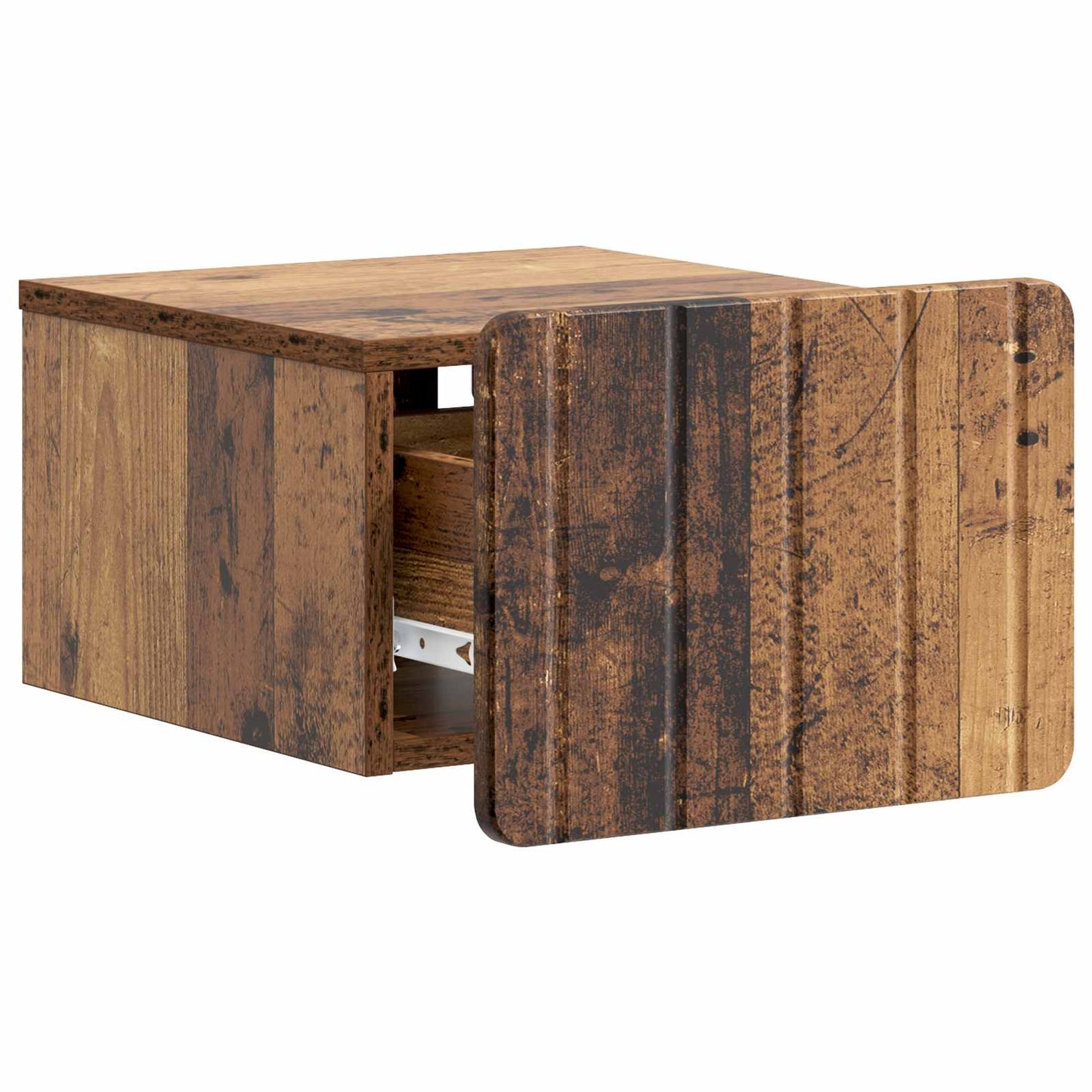 Wall-Mounted Bedside Cabinet Old Wood 33 x 34.5 x 24 cm
