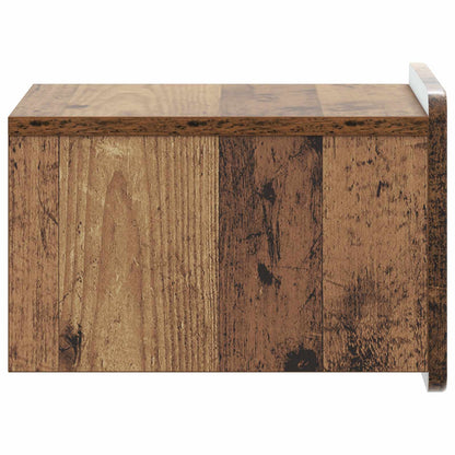 Wall-Mounted Bedside Cabinet Old Wood 33 x 34.5 x 24 cm