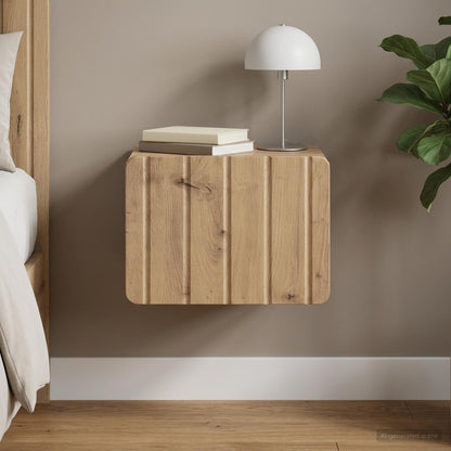 Wall-Mounted Bedside Cabinet Artisan Oak 33 x 34.5 x 24 cm