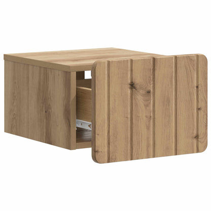 Wall-Mounted Bedside Cabinet Artisan Oak 33 x 34.5 x 24 cm