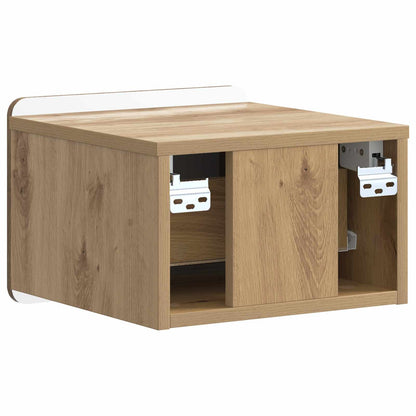 Wall-Mounted Bedside Cabinet Artisan Oak 33 x 34.5 x 24 cm