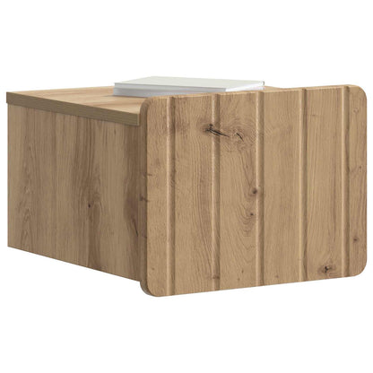 Wall-Mounted Bedside Cabinet Artisan Oak 33 x 34.5 x 24 cm
