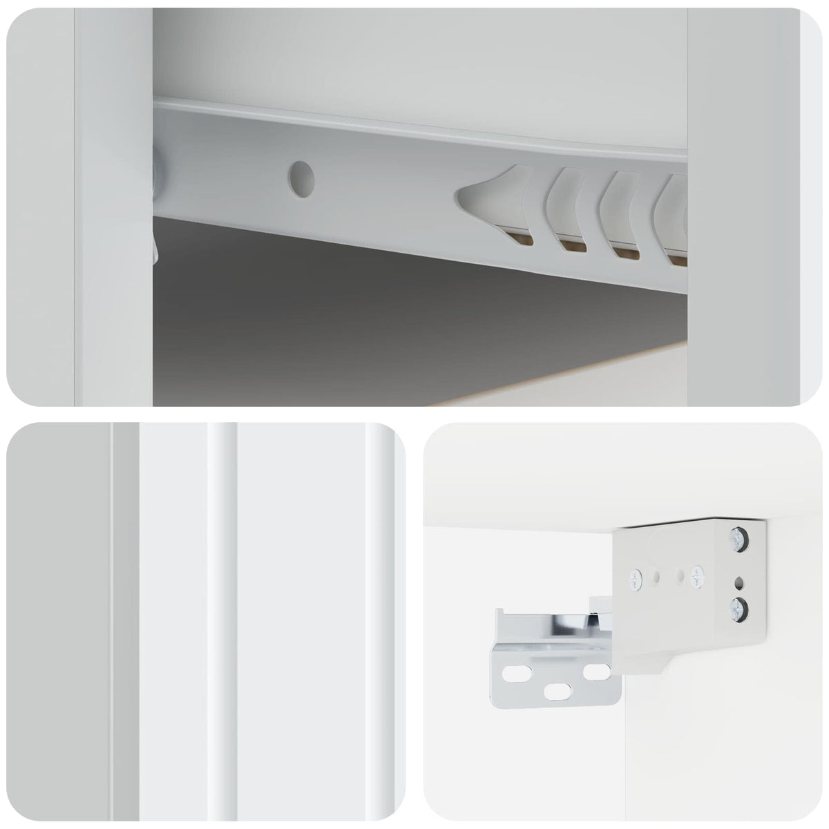 Wall-Mounted Bedside Cabinet White 49 x 34.5 x 24 cm