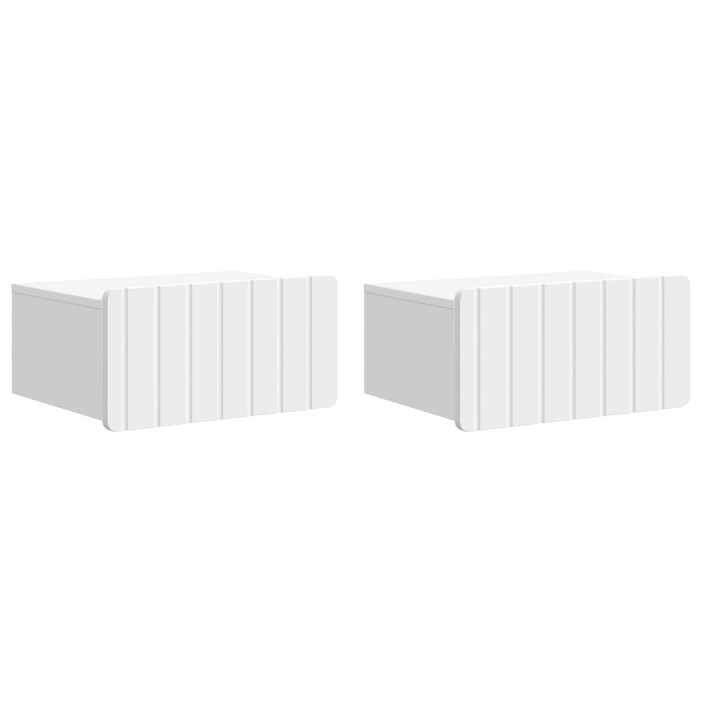 Wall-Mounted Bedside Cabinet 2 pcs White 49 x 34.5 x 24 cm