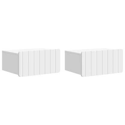 Wall-Mounted Bedside Cabinet 2 pcs White 49 x 34.5 x 24 cm