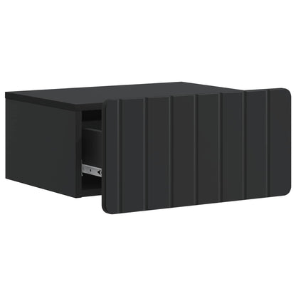 Wall-Mounted Bedside Cabinet 2 pcs Black 49 x 34.5 x 24 cm