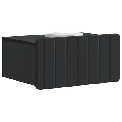 Wall-Mounted Bedside Cabinet 2 pcs Black 49 x 34.5 x 24 cm