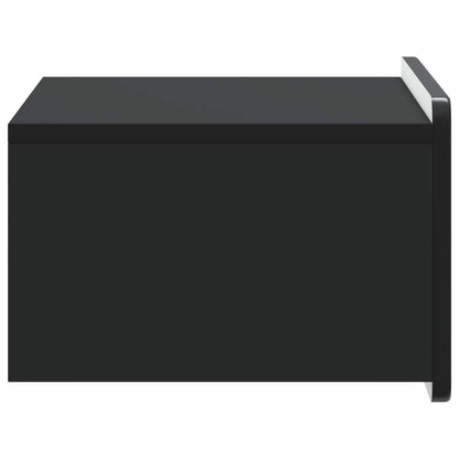 Wall-Mounted Bedside Cabinet 2 pcs Black 49 x 34.5 x 24 cm