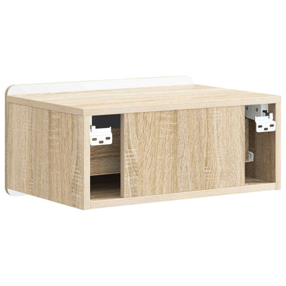 Wall-Mounted Bedside Cabinet Sonoma Oak 49 x 34.5 x 24 cm