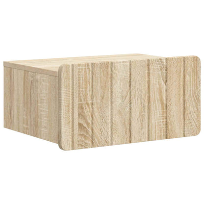 Wall-Mounted Bedside Cabinet 2 pcs Sonoma Oak 49 x 34.5 x 24 cm