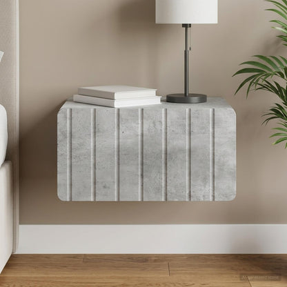 Wall-Mounted Bedside Cabinet Concrete Grey 49 x 34.5 x 24 cm