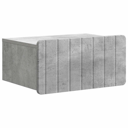 Wall-Mounted Bedside Cabinet Concrete Grey 49 x 34.5 x 24 cm