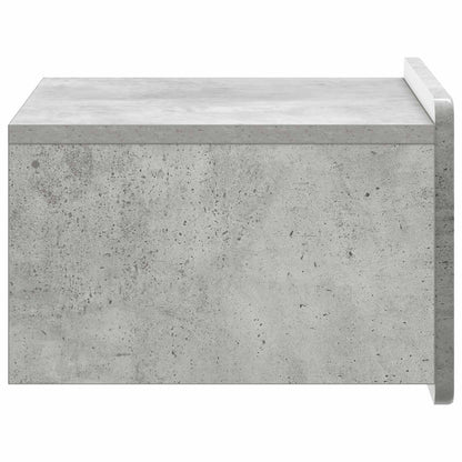 Wall-Mounted Bedside Cabinet Concrete Grey 49 x 34.5 x 24 cm
