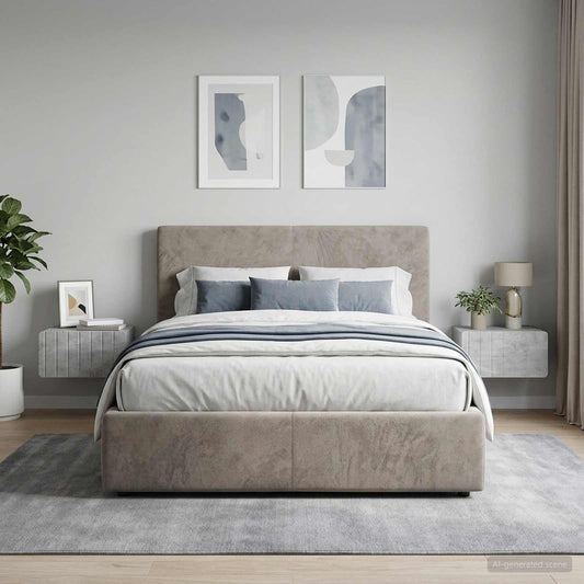 Wall-Mounted Bedside Cabinet 2 pcs Concrete Grey