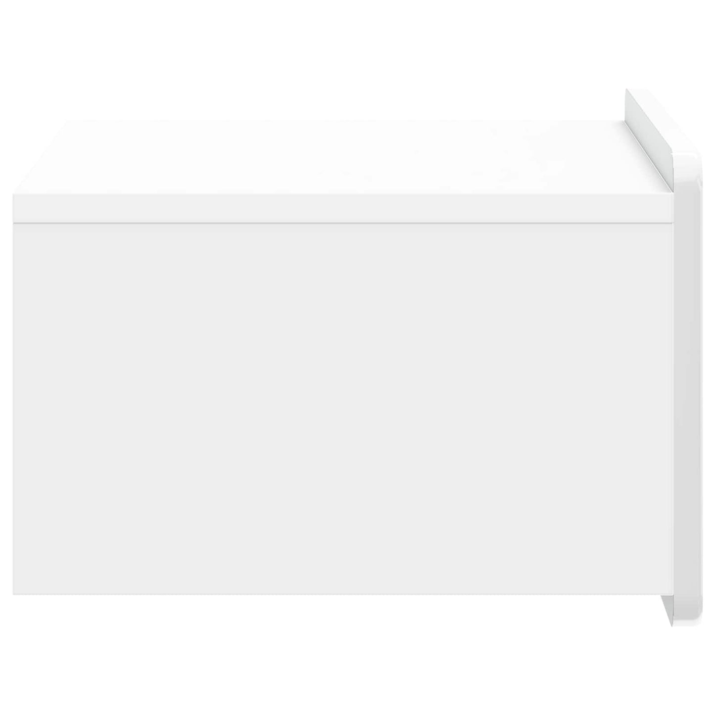 Wall-Mounted Bedside Cabinet High Gloss White 49 x 34.5 x 24 cm