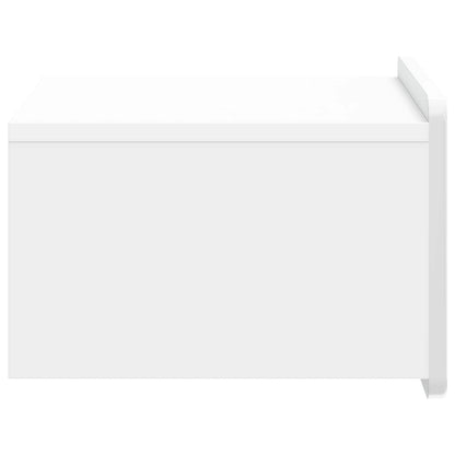 Wall-Mounted Bedside Cabinet High Gloss White 49 x 34.5 x 24 cm