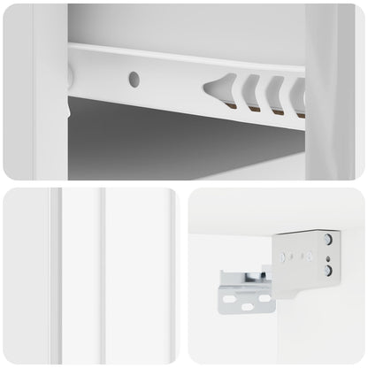Wall-Mounted Bedside Cabinet 2 pcs High Gloss White
