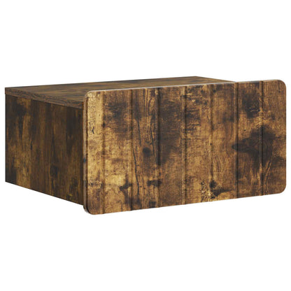 Wall-Mounted Bedside Cabinet 2 pcs Smoked Oak 49 x 34.5 x 24 cm