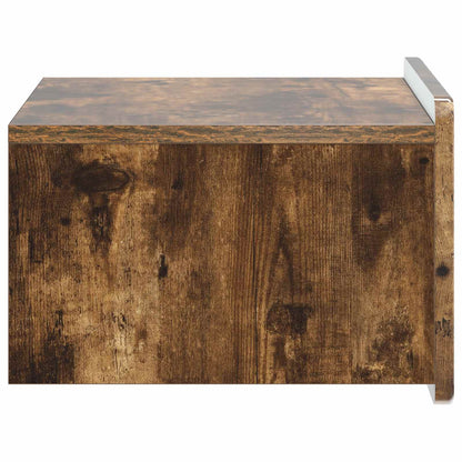 Wall-Mounted Bedside Cabinet 2 pcs Smoked Oak 49 x 34.5 x 24 cm