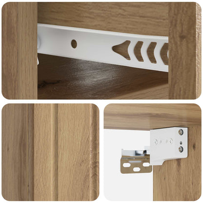 Wall-Mounted Bedside Cabinet Artisan Oak 49 x 34.5 x 24 cm
