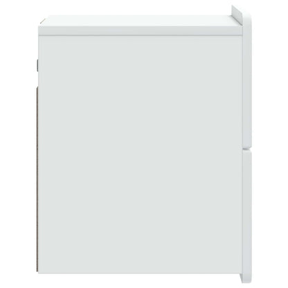 Wall-Mounted Bedside Cabinet White 33 x 34.5 x 43 cm