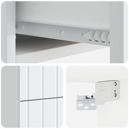 Wall-Mounted Bedside Cabinet 2 pcs White 33 x 34.5 x 43 cm