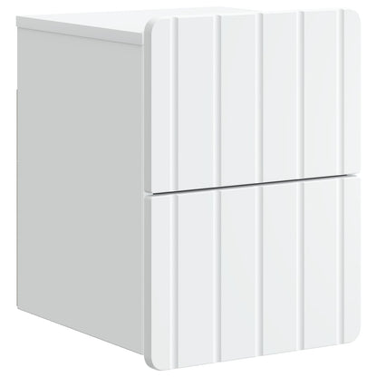 Wall-Mounted Bedside Cabinet 2 pcs White 33 x 34.5 x 43 cm